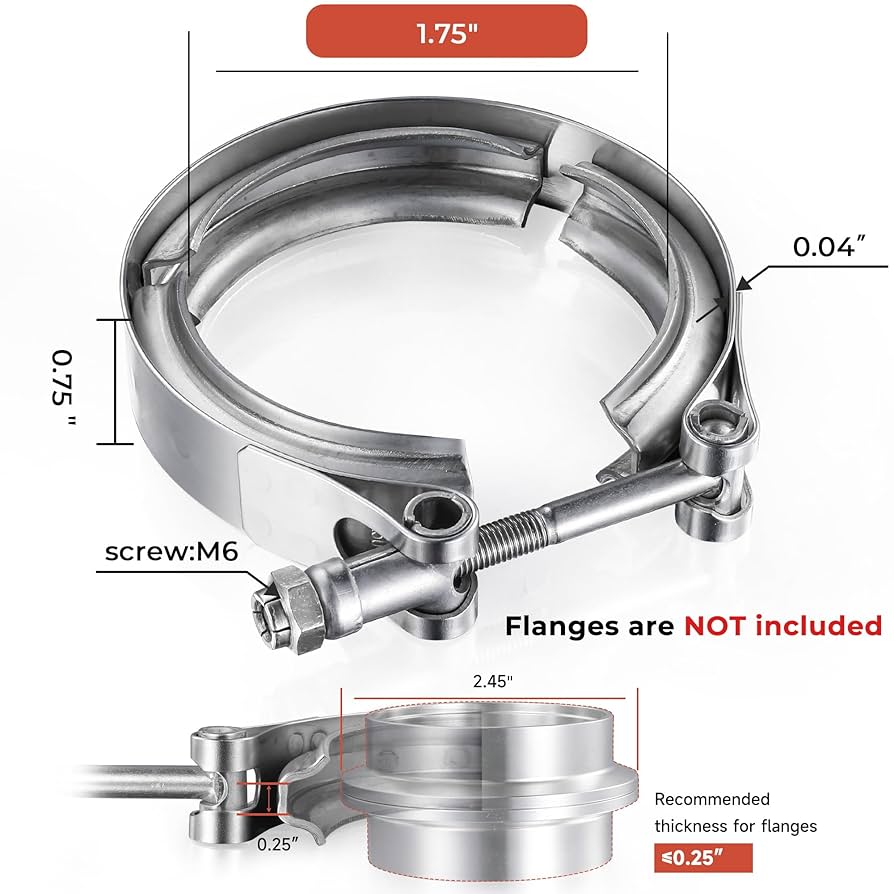asumama Amazon.com: AKIHISA 1.75 Inch V Band Clamp-Stainless
